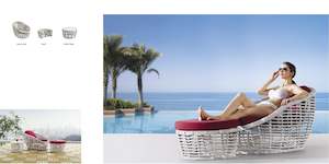 Furniture: Rubino 3pc PE Rattan outdoor loungers *Clearance sale*