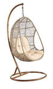 Furniture: #803 round rattan swing chair, Available now