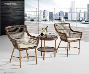 Furniture: 3PCS THICK round rattan set YT838