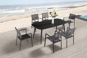 7pcs Ropes Aluminum Outdoor Dining set #2005