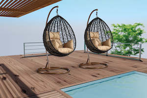 #592 rattan Swing Chair by order