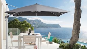 Furniture: 3m Grey color Sun Umbrella with wheeled Base available now