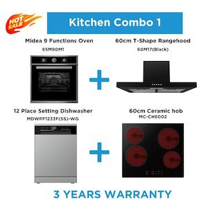 Household appliance: Kitchen Package  | 3 Years Warranty | - 65M90M1+60M17(Black)+MDWPF1233F(SS)-WG+MC-CH6002