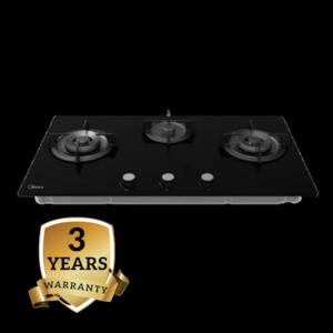 Midea Black Glass Gas Cooktop 3 Zones | 3 Years Warranty | 90GT503