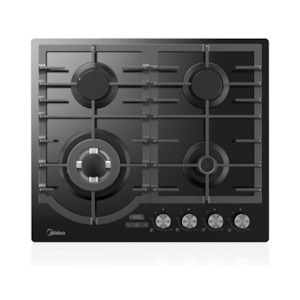 Midea 60cm Gas Cooktop Black Tempered Glass With Timer | 3 Years Warranty | 60GH096