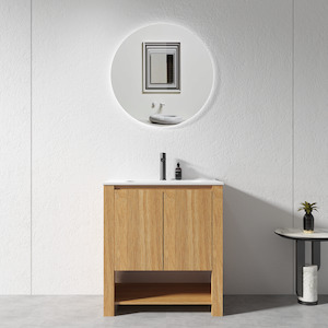 Vanity - 750mm Light Oak Plywood Floor Standing Vanity