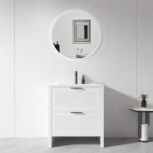 750mm White Plywood Floor Standing Vanity Unit