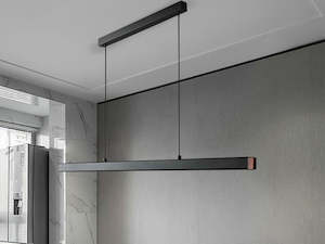 Halo 1.2M Modern Black LED Pendant Bar Light