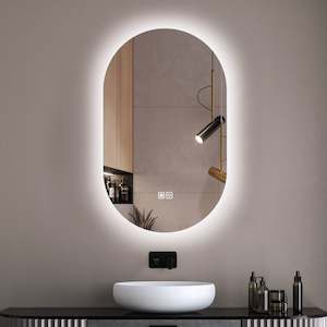 Oval Backlit LED Mirror | Demister |600*1000MM | 3 Light Selection | Dimmable Control