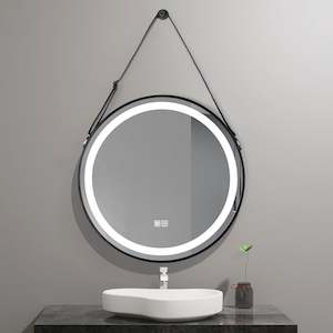 Strap Framed LED Mirror with Defogger, Light Selection and Dimmer