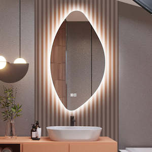 Sail Backlit Mirror | Demister | 450x850MM | Dimmer Control | 3 Colour Choices