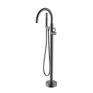 Free Standing Bath Mixer with Shower Hose Gunmetal