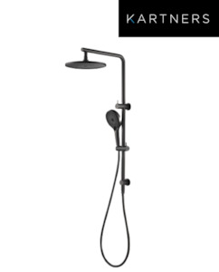 Kartners Round Gun Metal Shower Set