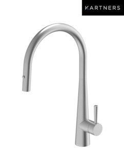 Kartners Pull Out Kitchen Mixer - Brushed Nickel Chrome