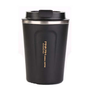 Pinkah Double walled 316l Vacuum Coffee mug 380 ml - Black