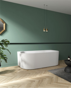 Acrylic Freestanding Bath - 1700mm | Fluted