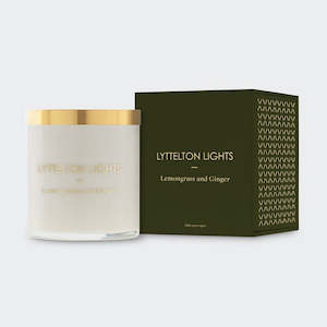 Lyttelton Lights- Large Candle - Lemongrass & Ginger