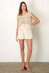 Clothing: Esmaee - MODERNIST SHORT - NATURAL