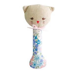 Alimrose - Kitty Stick Rattle - Liberty Blue