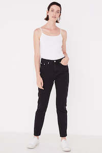 Clothing: Assembly Label - High Waist Rigid Jean - Black