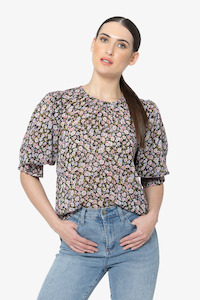 Clothing: Seeking Lola - Magnificent Top - Crinkle Blossom