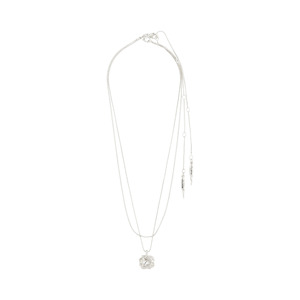 Clothing: Pilgrim - Feel Necklace 2 in 1 Set -Silver