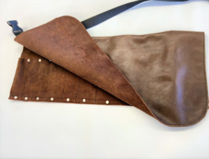 Leather or leather substitute goods: Leather Chisel Roll - 11 Slots