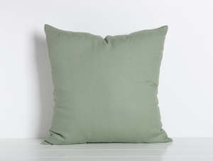 Filled Cushion: Maia Linen Filled Cushion - Leaf