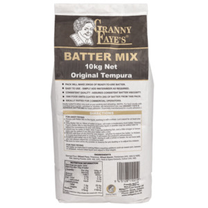 Baby foods manufacturing - milk based: Granny Faye’s Tempura Battermix 10kg