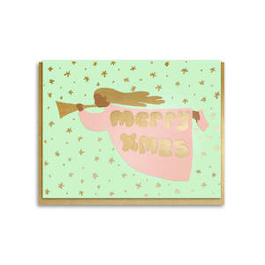 Angel Horn Greeting Card