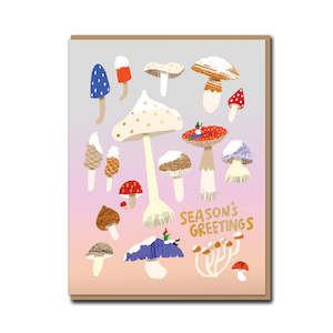 Stationery: Shroomy Winter Greeting Card