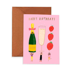 Champagne Wishes Greeting Card