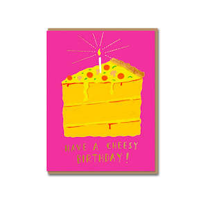 Pizza Cake Birthday Card