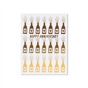 Stationery: Anniversary Bottles Greeting Card