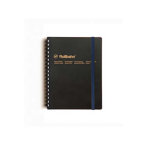 Stationery: Rollbahn Large Spiral Notebook Black