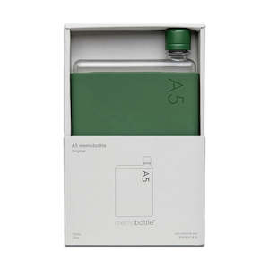 Stationery: A5 Drink Bottle with Moss Green Sleeve Bundle