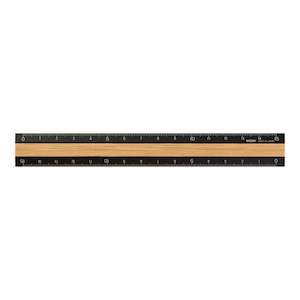 Aluminium Ruler with Wood Insert 15cm