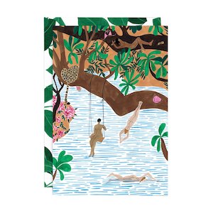 Stationery: Jungle Beach Greeting Card