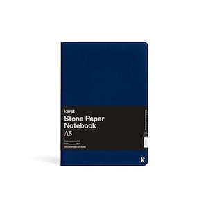 Hard Cover A5 Notebook Navy Grid