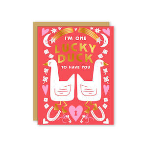 Lucky Duck Greeting Card