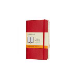 Classic Pocket Soft Cover Notebook Ruled Scarlet Red