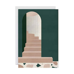 Green Archway Greeting Card