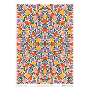 Stationery: Floral Reflection Wrapping Sheet