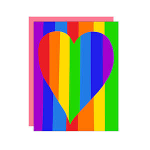 Rainbow Heart Greeting Card