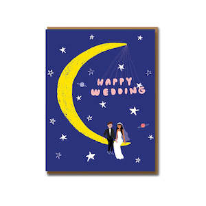 Stationery: Moonlight Wedding Greeting Card