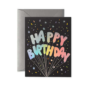 Mylar Birthday Balloons  Greeting Card