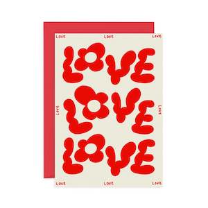 Stationery: Love Love Love Greeting Card