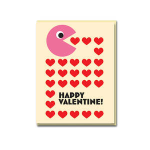 Valentine's Pac-Man Greeting Card