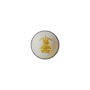 GM Super County Leather Cricket Ball (White)