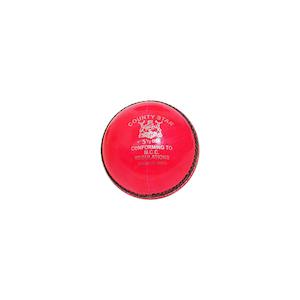 GM County Star Leather Cricket Ball (Red)